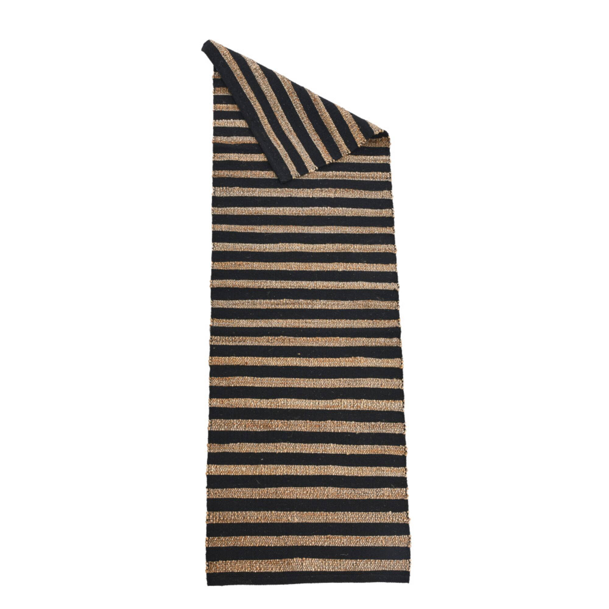 Hello Honey® Black and Natural Jute Cotton Area Rug